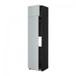 МЕТОД Выс шкаф д/холодильн или морозильн - 60x60x240 см, Веддинге серый, под дерево черный