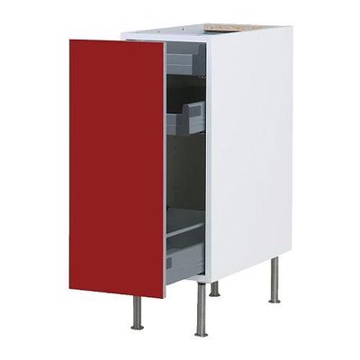 ФАКТУМ Напольный шкаф с выдвижной секцией - Абстракт красный, 30 см