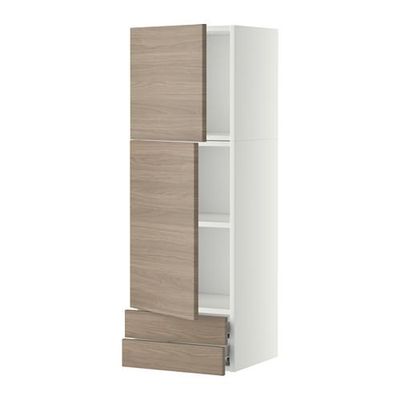 МЕТОД / ФОРВАРА Навесной шкаф/2дверцы/2ящика - 40x120 см, Брокхульт под грецкий орех светло-серый, белый МЕТОД / ФОРВАРА Навесной шкаф/2дверцы/2ящика - 40x120 см, Брокхульт под грецкий орех светло-серый, белый