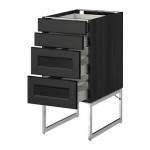 МЕТОД / МАКСИМЕРА Нплн шк 4 фронт/2 низк/2средн ящ - 40x60x60 см, Лаксарби черно-коричневый, под дерево черный МЕТОД / МАКСИМЕРА Нплн шк 4 фронт/2 низк/2средн ящ - 40x60x60 см, Лаксарби черно-коричневый, под дерево черный