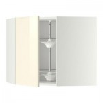 МЕТОД Угл нвсн шкф с вращающ секц - 68x60 см, Рингульт глянцевый кремовый, белый