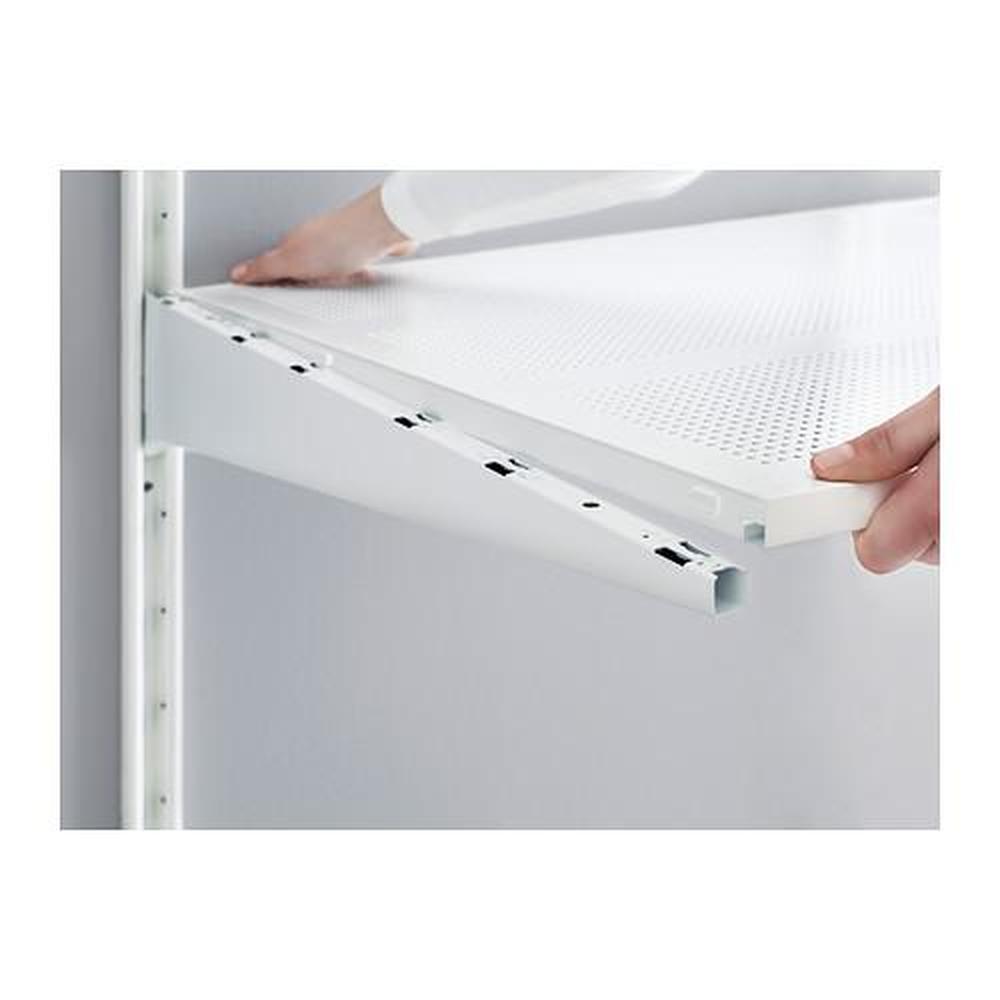 2 Algot Ikea Shelf Brackets two New White Metal 22 3/4" 102.185.41 