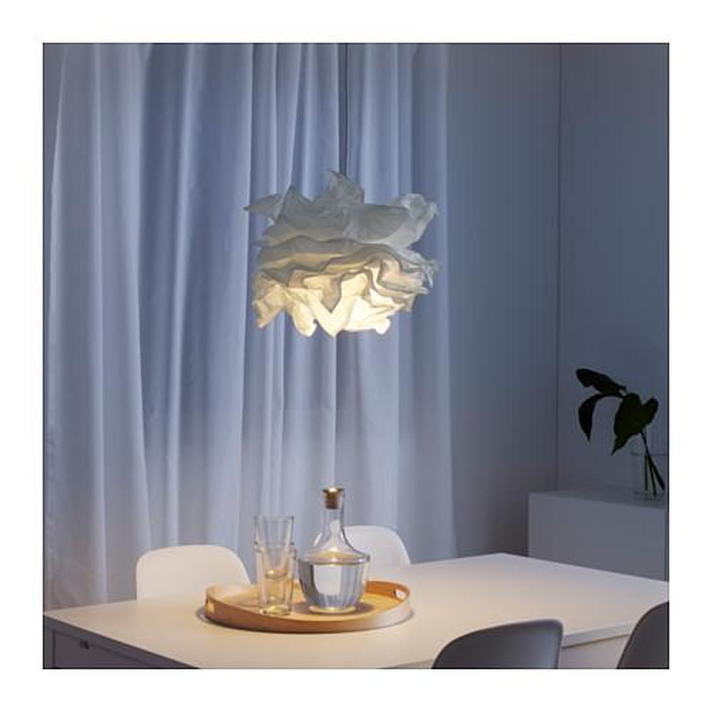 IKEA Ikea Krusning Pendentif Abat-Jour 43x Ø43 CM Blanc Illuminateur 