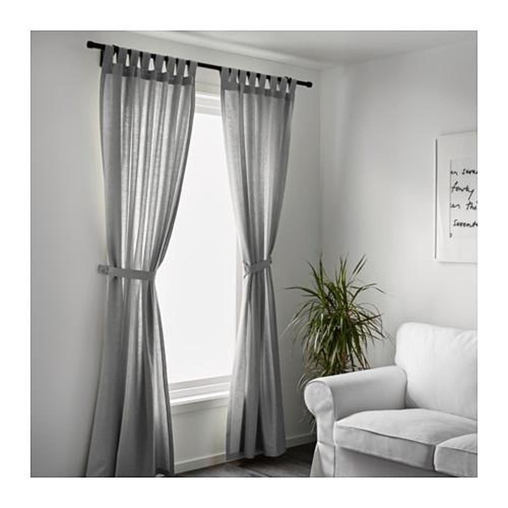 LENDA curtains with sticking, 1 pair gray (003.191.78) - reviews, price ...