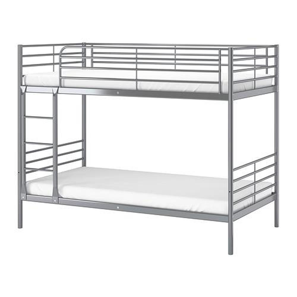 SvÄrta Frame 2 Tier Bed Silver 102 479, Small Bunk Beds Ikea