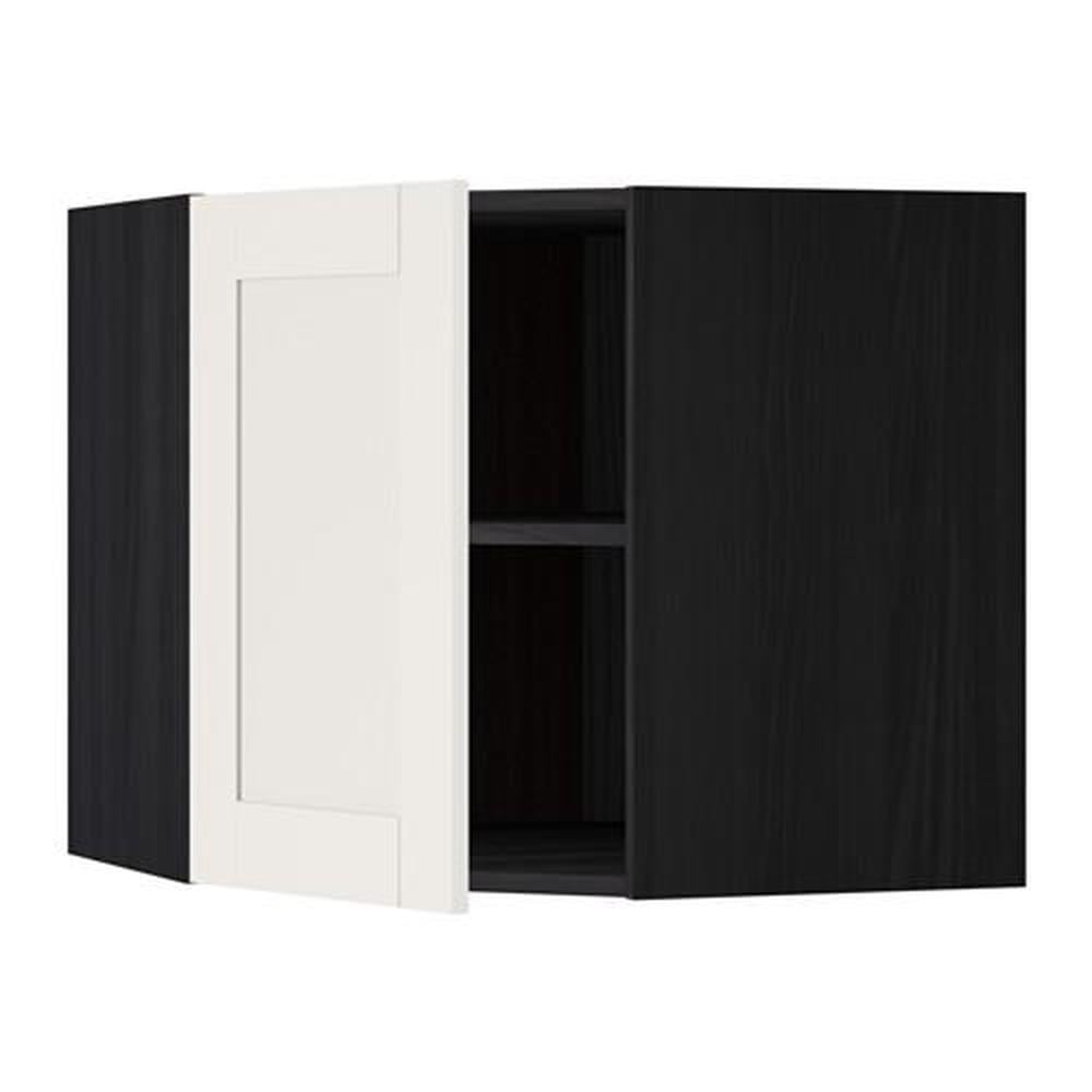 METOD Corner wall with shelves Black / Sevedal white 68x60 cm (190.648.03) reviews