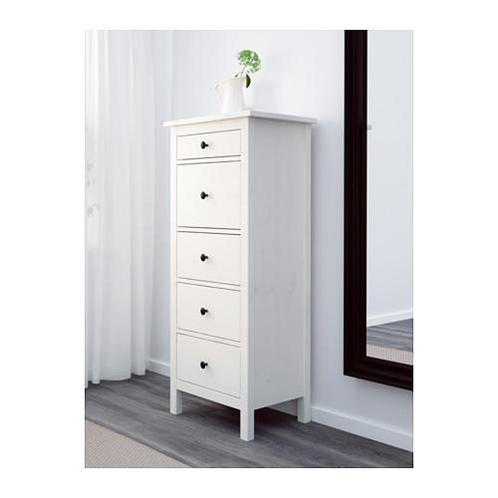constant statistieken Weekendtas HEMNES chest of drawers with 5 drawers white stain 58x40x131 cm  (202.471.90) - reviews, price, where to buy