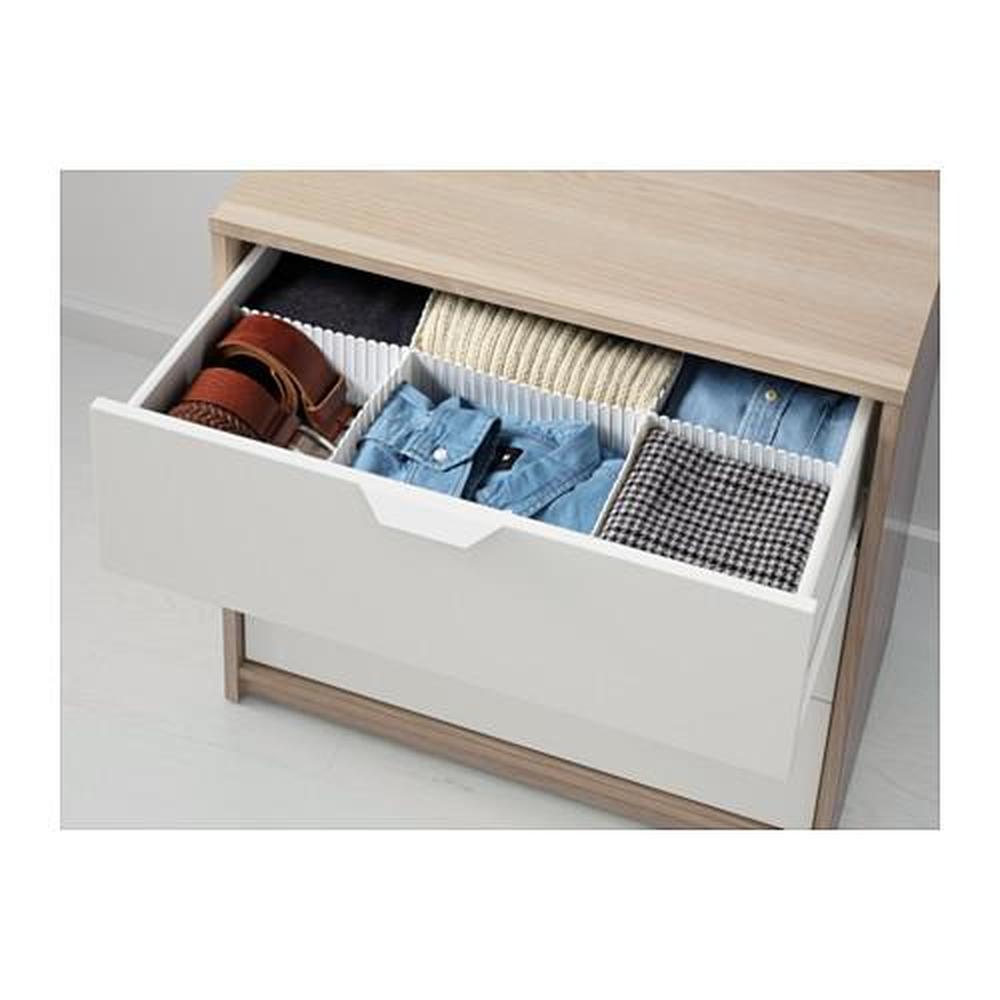 metaal Th Generaliseren ASKVOLL chest of drawers with 3 drawers for bleached oak / white 70x41x68  cm (202.708.02) - reviews, price, where to buy