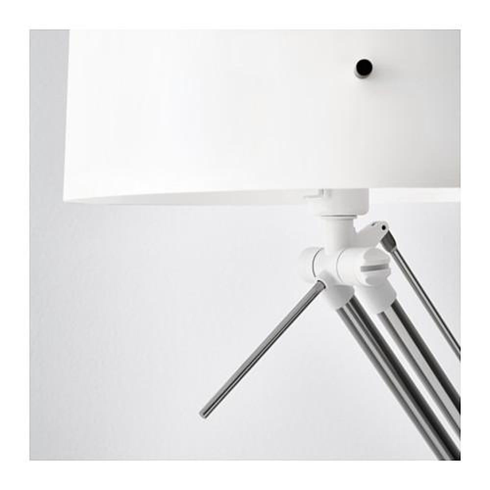 Leselampe IKEA SAMTID Standleuchte Leseleuchte in weiß; vernickelt; 152cm 