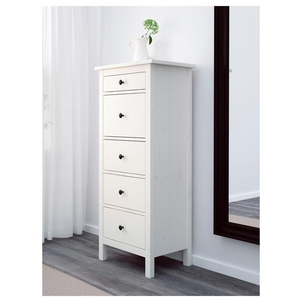 verontschuldigen kogel etnisch HEMNES Ladenkast met 5 lades - witte vlek (203.684.36) - recensies, prijs,  waar te koop