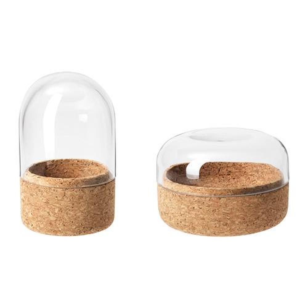 Lounge Inhalen zonsopkomst SAMMANHANG glass cloche with stand, 2 pcs. (204.133.06) - reviews, price,  where to buy