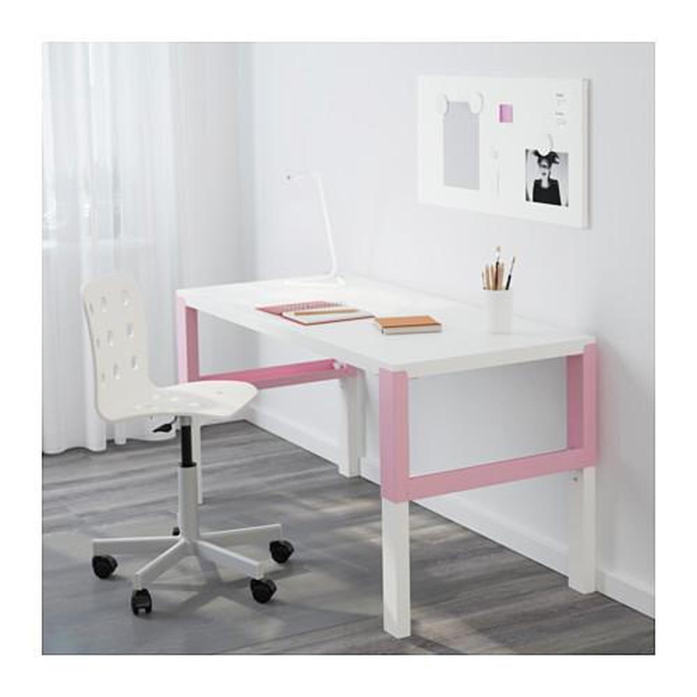 Het formulier hoesten Superioriteit PÅHL writing desk white / pink 128x58 cm (291.289.51) - reviews, price,  where to buy