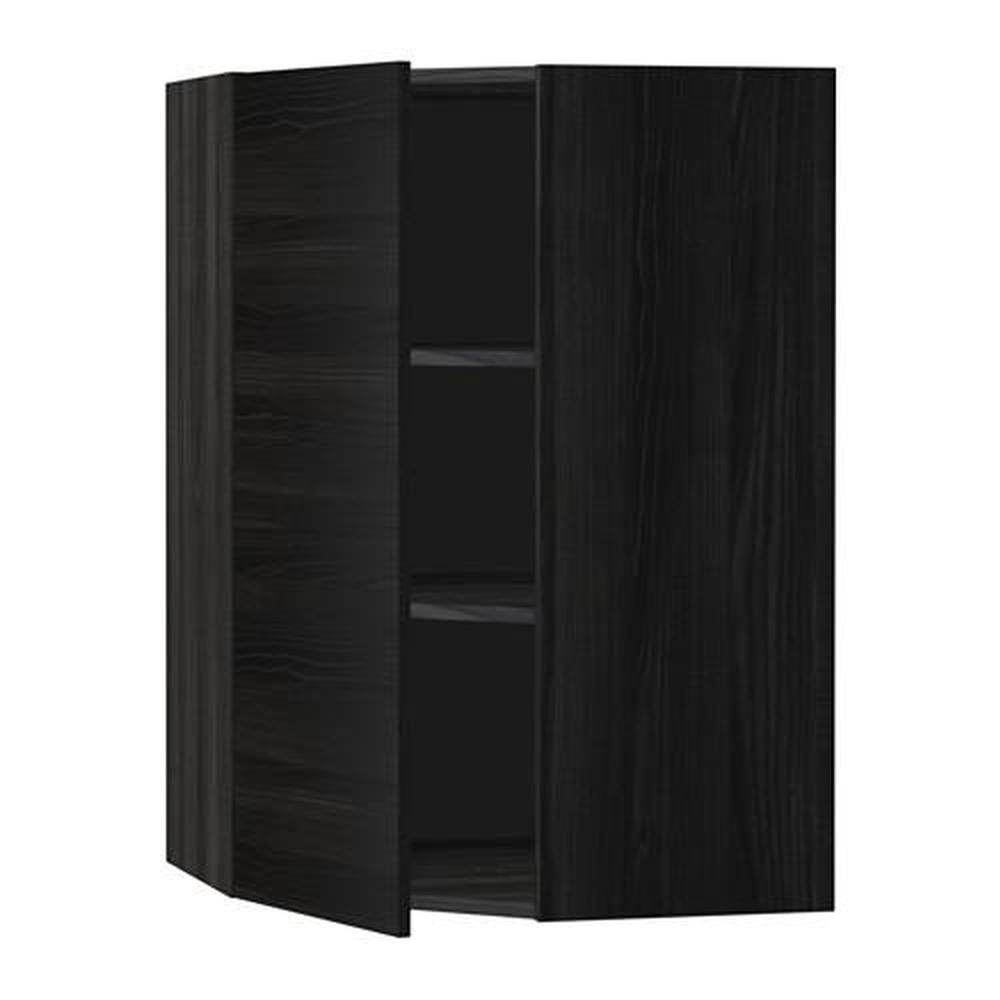 scheerapparaat Winst Pickering METOD hoekkast met planken zwart / Tingsrid zwart 67.5x67.5x100 cm  (299.181.42) - beoordelingen, prijs, waar te kopen