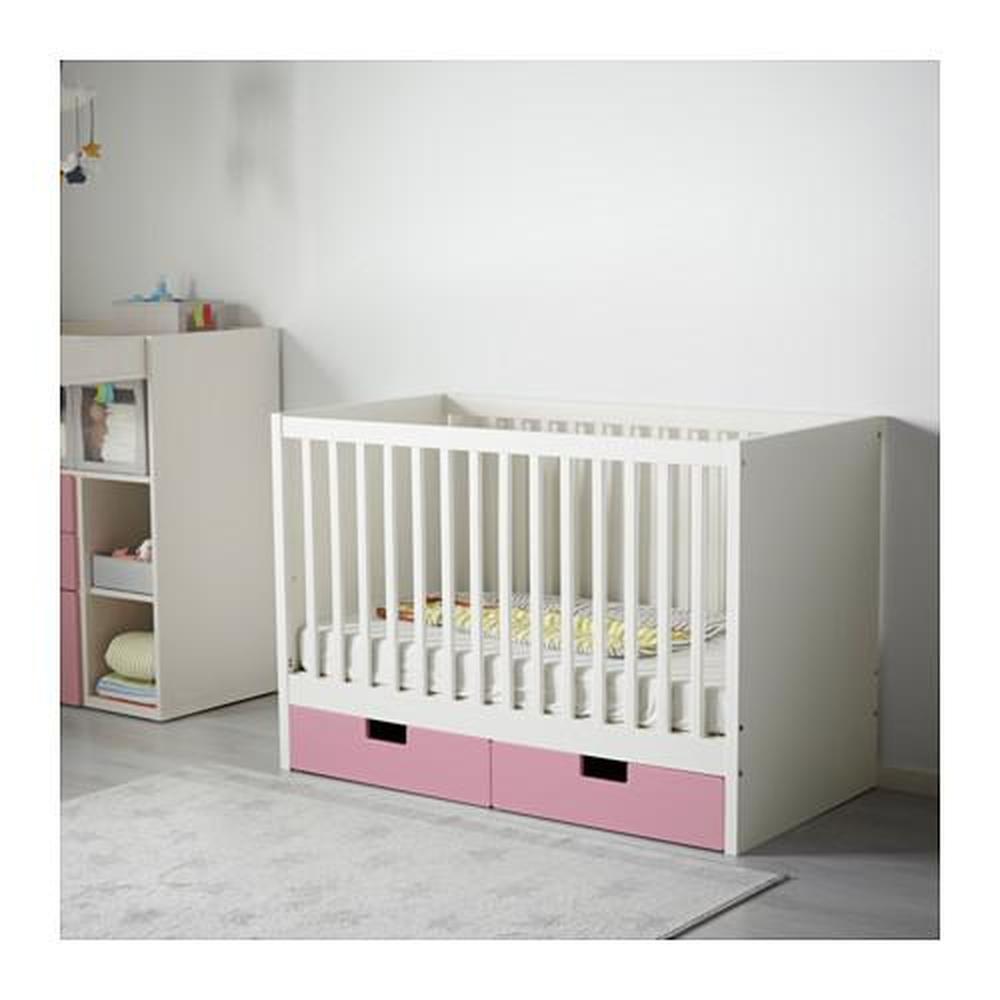 spiritueel Caroline Stressvol STUVA baby bed with drawers pink (299.283.01) - reviews, price, where to buy
