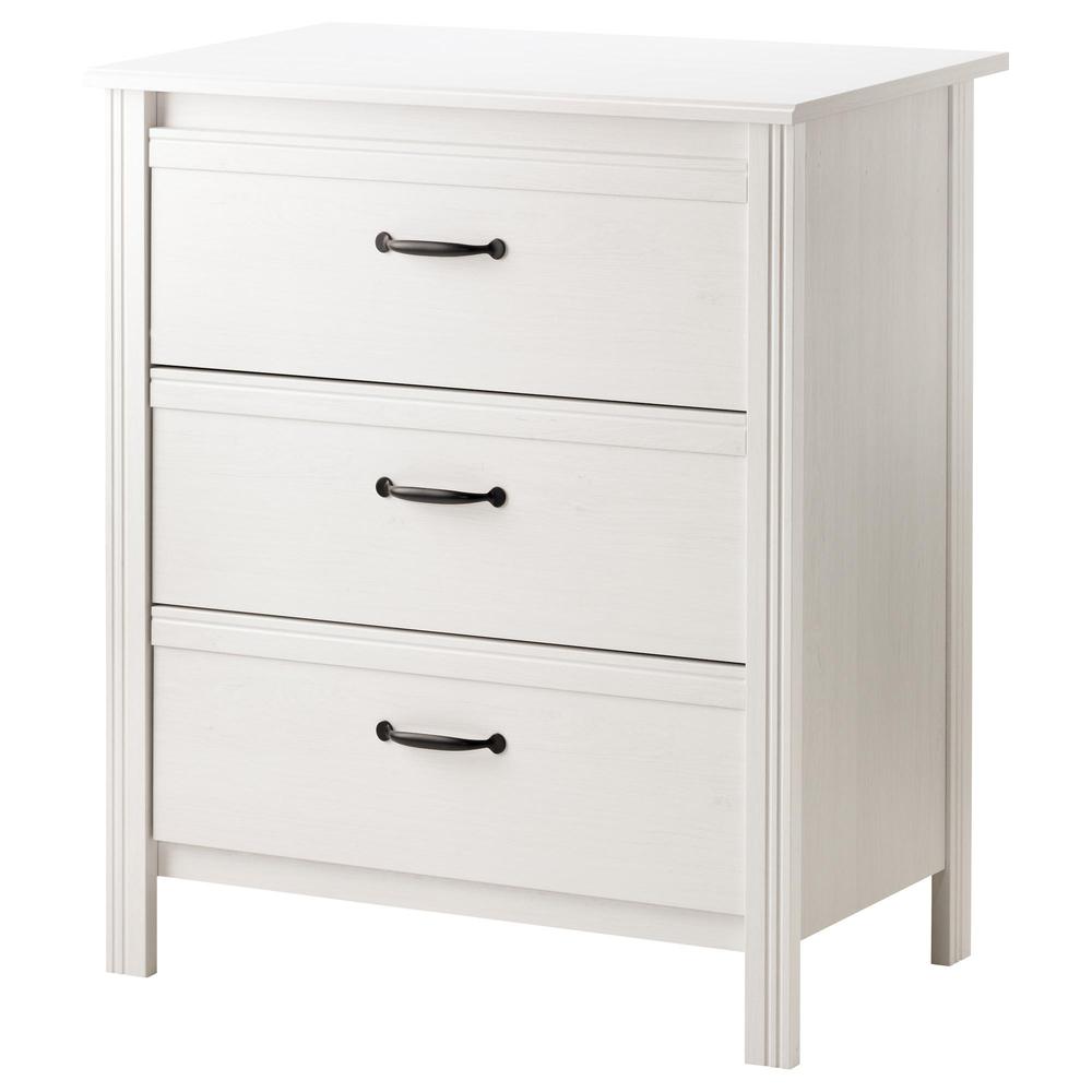 BRUSALET Chest of with 3 drawers - white (302.501.44) - reviews, where buy