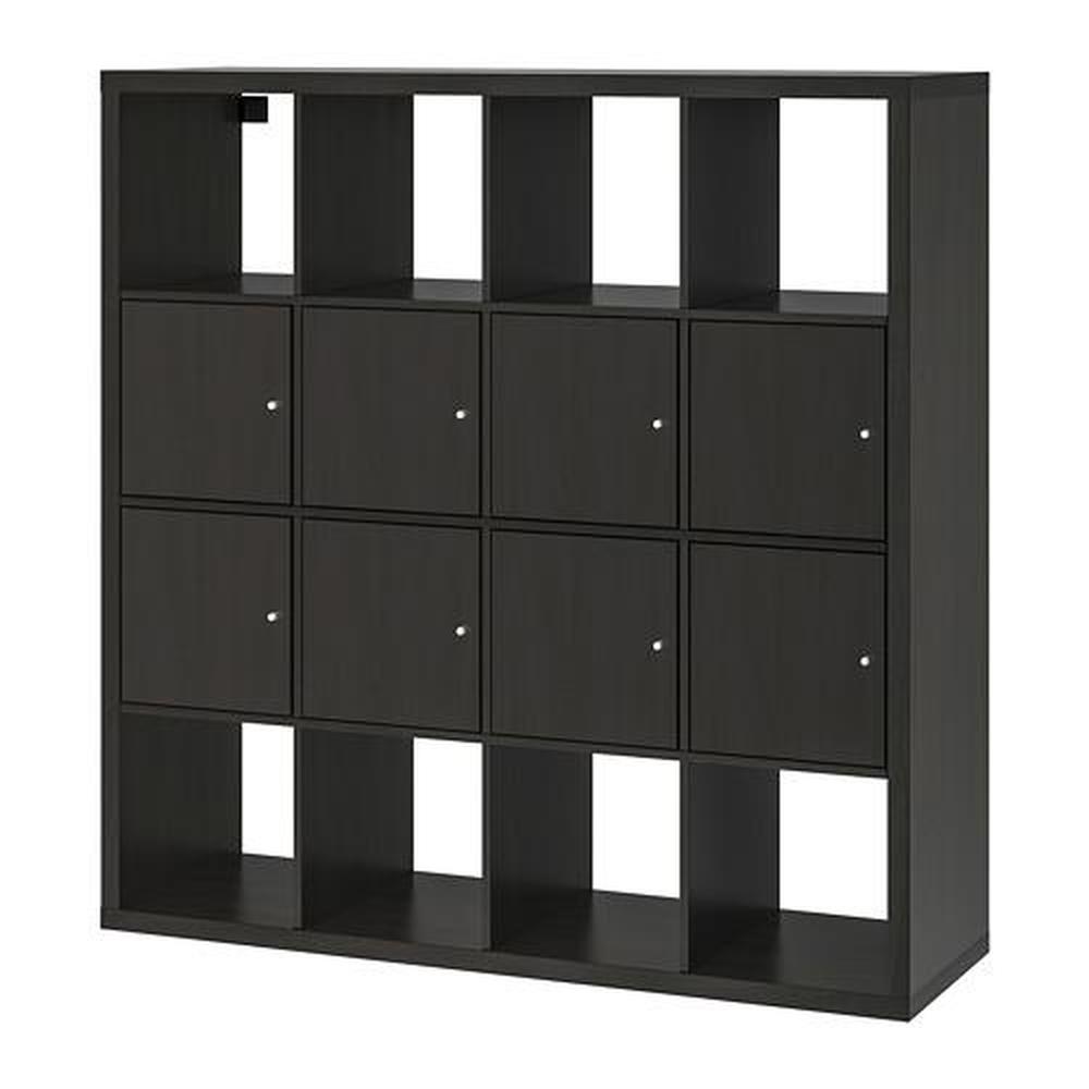 KALLAX rack with 8 inserts blackbrown (390.174.72) reviews, price