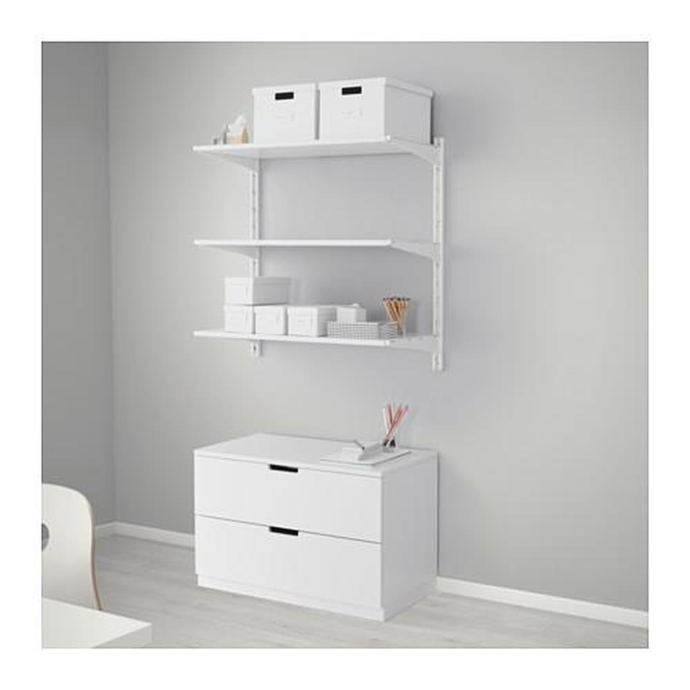 bekræfte Empirisk Stolpe ALGOT wall rail / shelf white 86x41x85 cm (399.037.91) - reviews, price,  where to buy