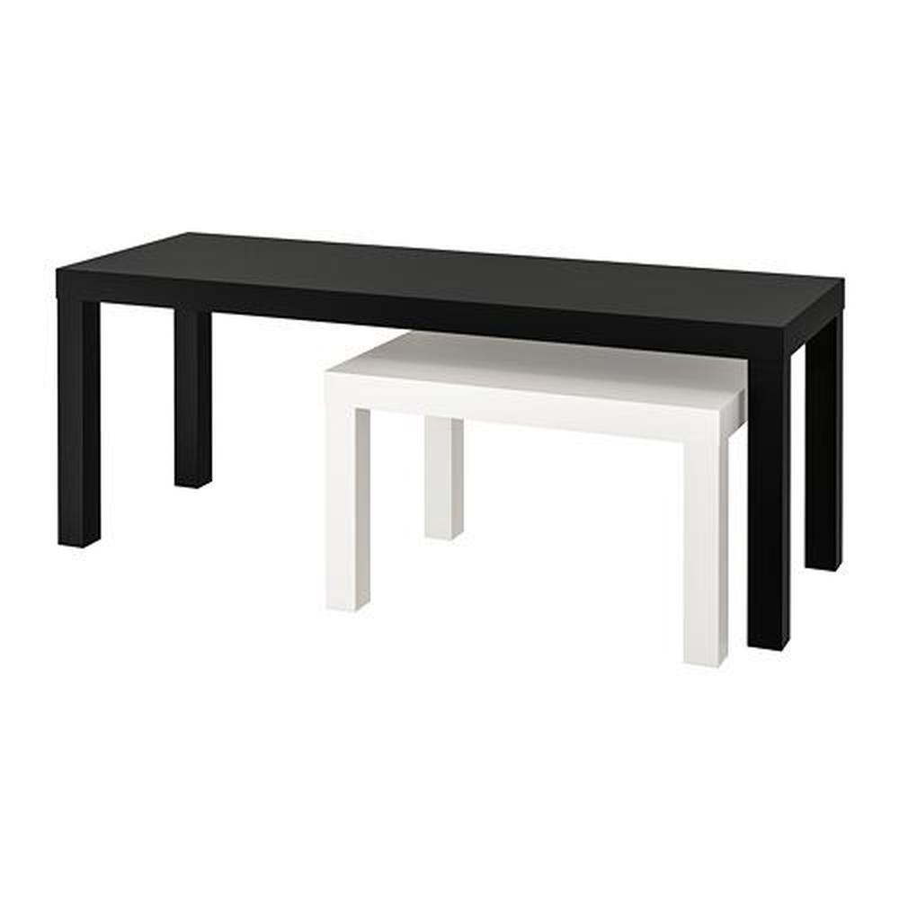 lint Zes Simuleren LACK table set, 2 pcs black / white (403.492.63) - reviews, price, where to  buy