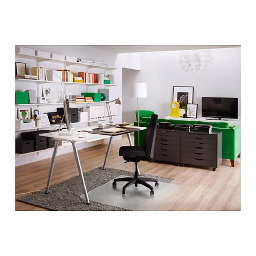 THYGE Escritorio, blanco, gris plata, 160x80 cm - IKEA  Muebles de oficina  en casa, Escritorios de oficina en casa, Escritorios blancos