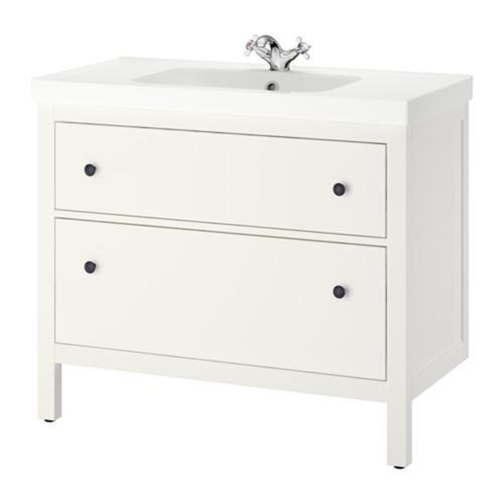 Vakman Uitvoerder Pionier ODENSVIK / HEMNES cabinet for sink with 2 white drawer (499.031.06) -  reviews, price, where to buy