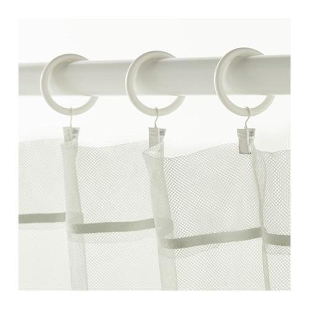 SYRLIG Anneau rideau+clip+crochet, blanc, 25 mm - IKEA