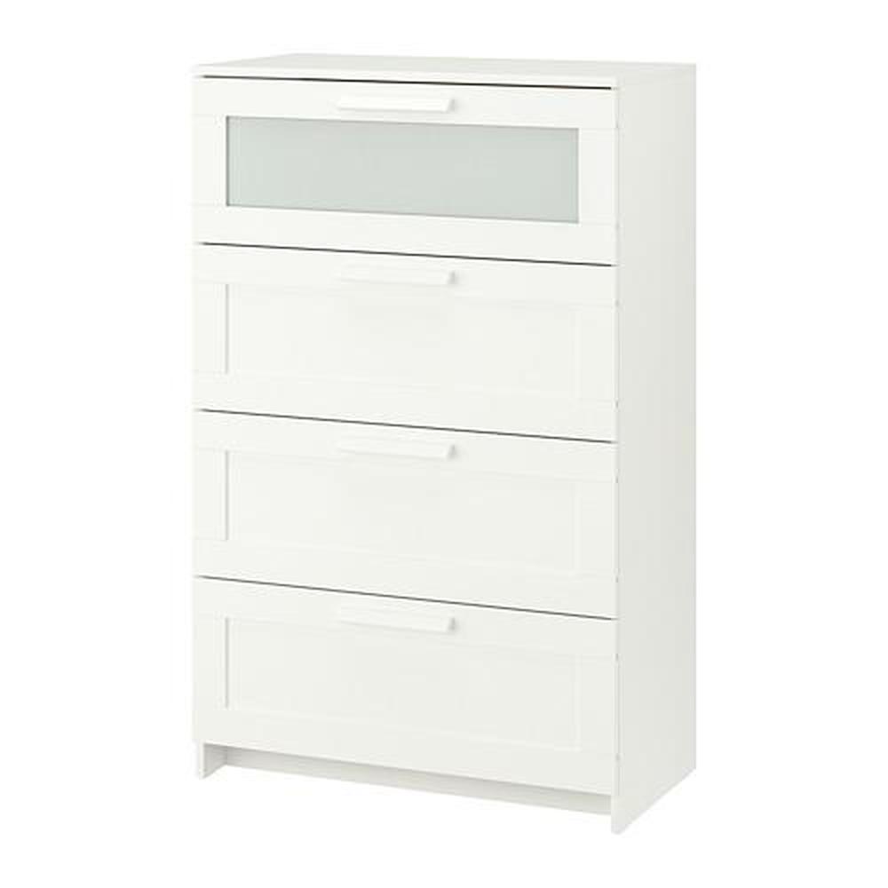 Brimnes Chest Of Drawers With 4, Ikea Dresser With See Through Drawers