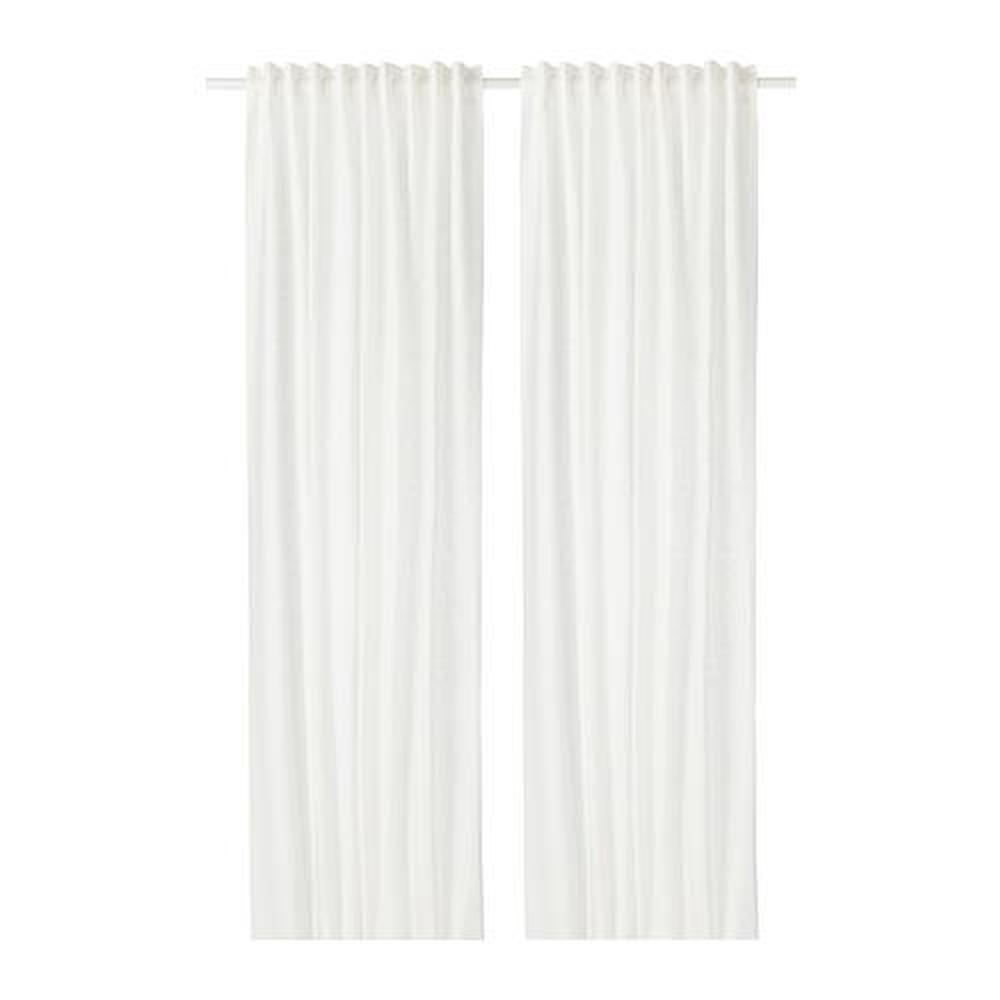 IKEA AINA Linen Pair of Curtains Window Linen Panels 57x98 " ea Light Green NOOP 