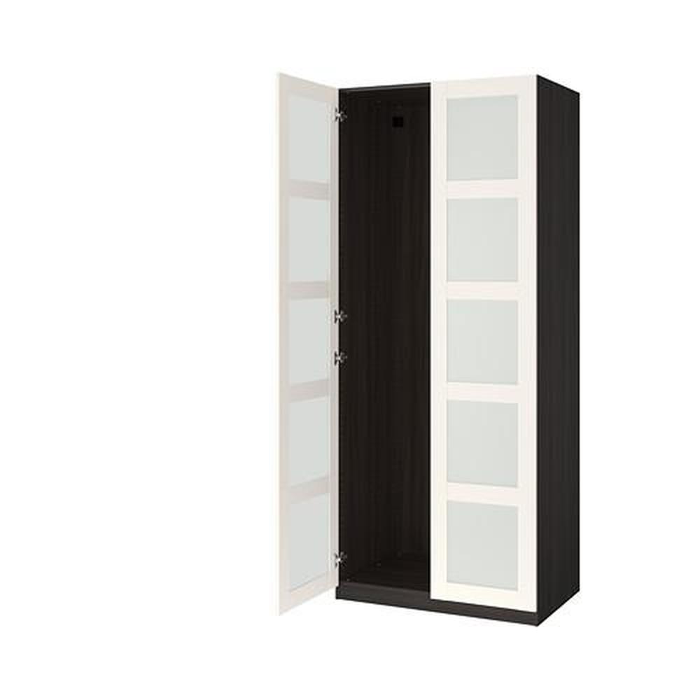 PAX 2-door black-brown / Bergsbu frosted glass 99.8x60x236.4 cm (599.046.19) - reviews, price, where to buy