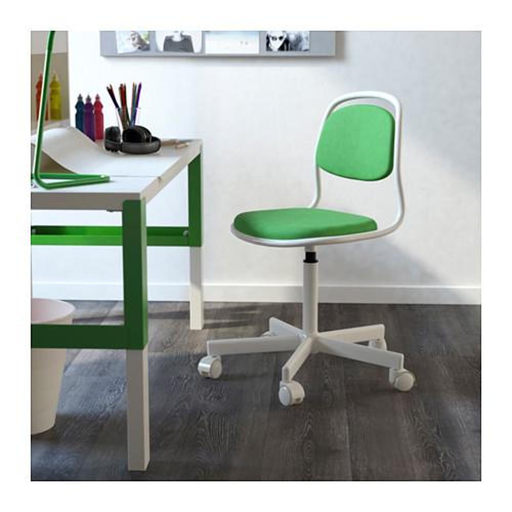ÖRFJÄLL Chaise de bureau enfant, blanc, Vissle rose - IKEA