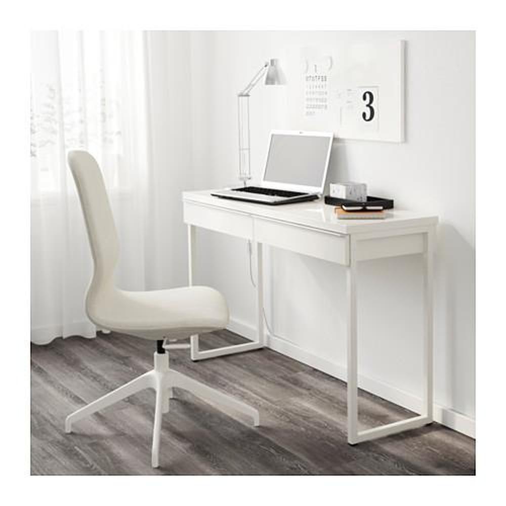 Hassy Drijvende kracht fictie BESTÅ BURS writing desk glossy white (702.453.39) - reviews, price, where  to buy