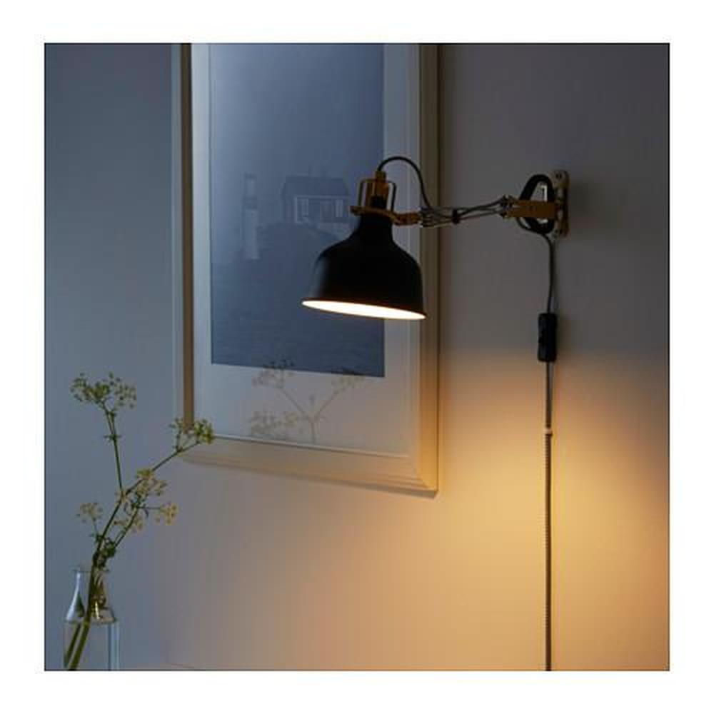 RANARP wall / lamp with clip black (703.313.94) - reviews, price, where to