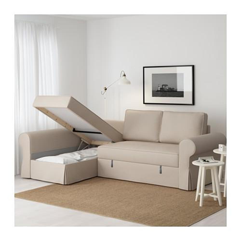 Permanent sennep bunke BACKABRO sovesofa med rynke Hilte beige 248x71 cm (791.336.34) -  anmeldelser, pris, hvor hen til indkøbe