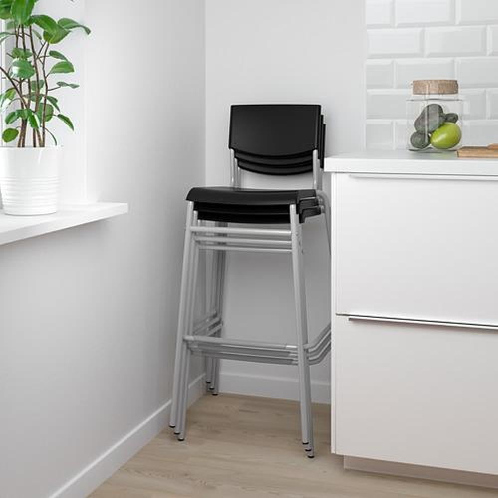 STIG bar stool black / 60x50x100 (801.552.05) - reviews, price, where to