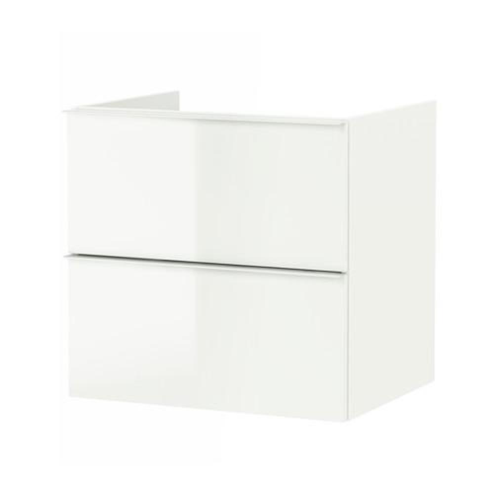 Mueble de lavabo GODMORGON con cajón 2 blanco brillante 60x47x58 cm (801.955.36) - opiniones, dónde comprar