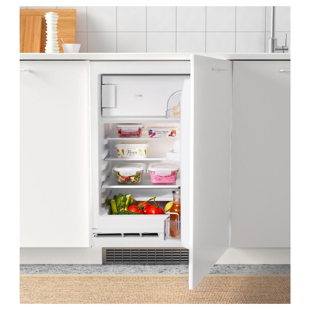 HUTTRA Réfrigérateur ss plan av cptmt cong, IKEA 500 intégré, 108