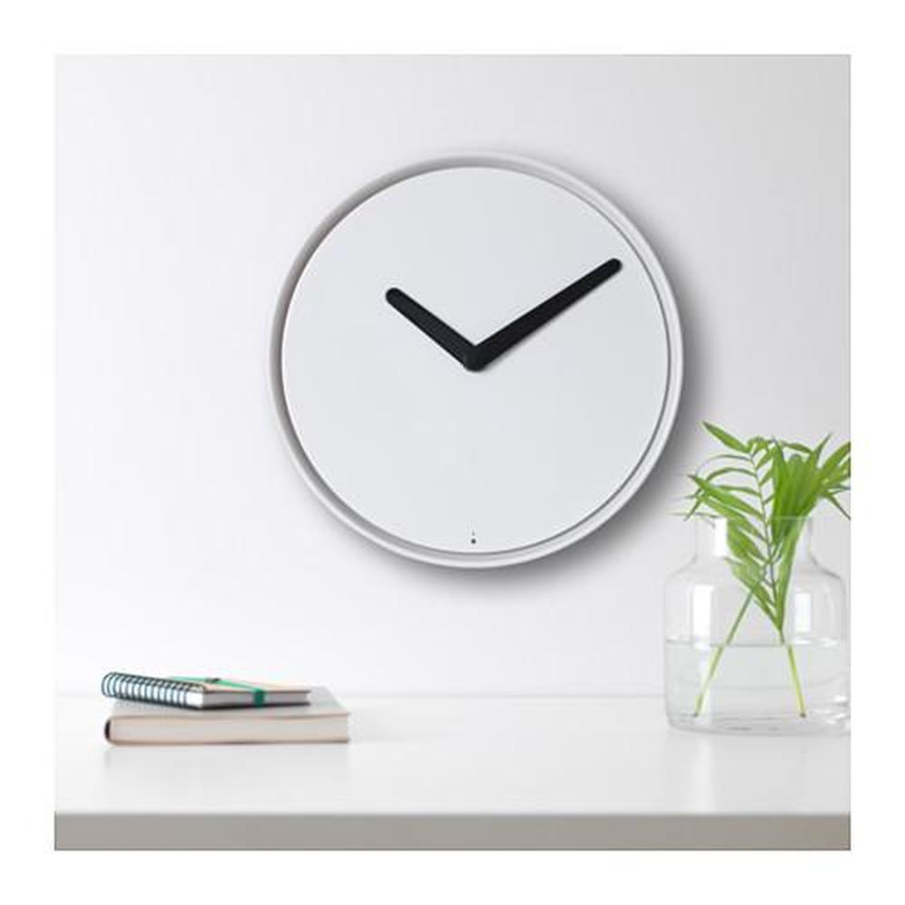 14cm 5.5" Yellow New IKEA Quartz Clock STOLPA Silent Movement Light Sensing Dia 