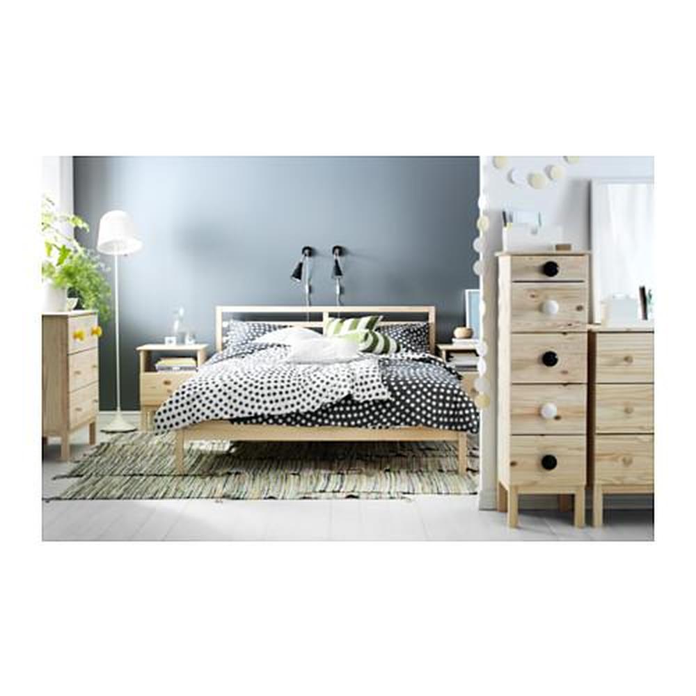 TARVA sengestel hård / mørkegrå 140x200 (890.024.25) - anmeldelser, pris, til indkøbe
