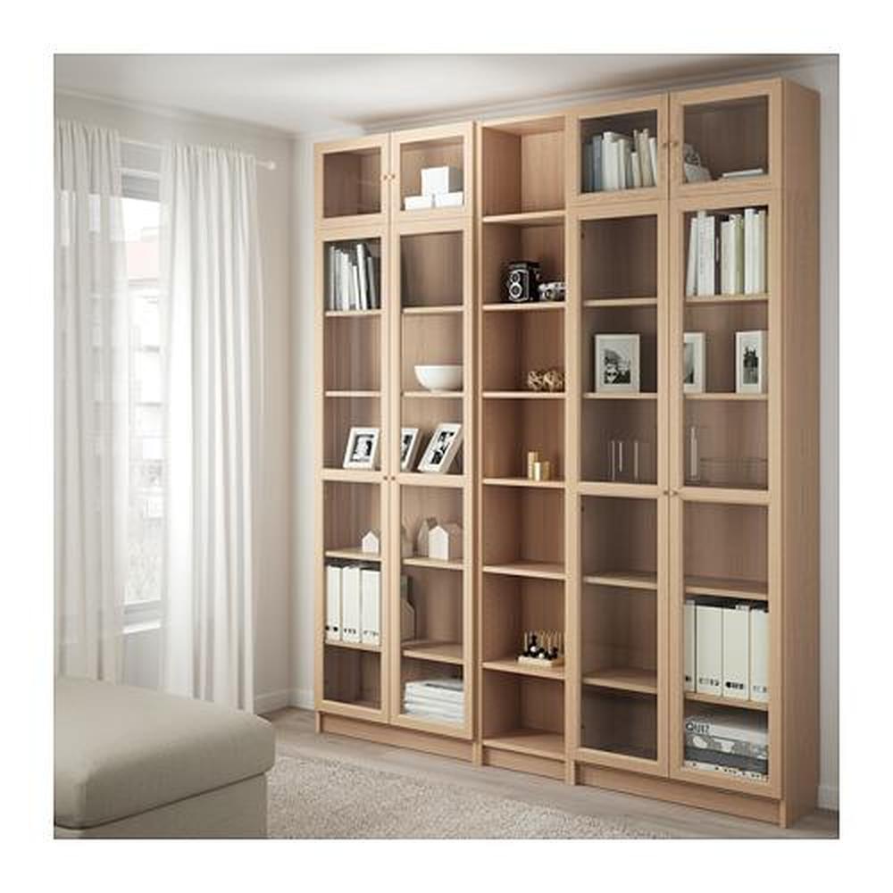Billy Oxberg Rack Combination Glass, Ikea Billy Oxberg Bookcase With Glass Door Review