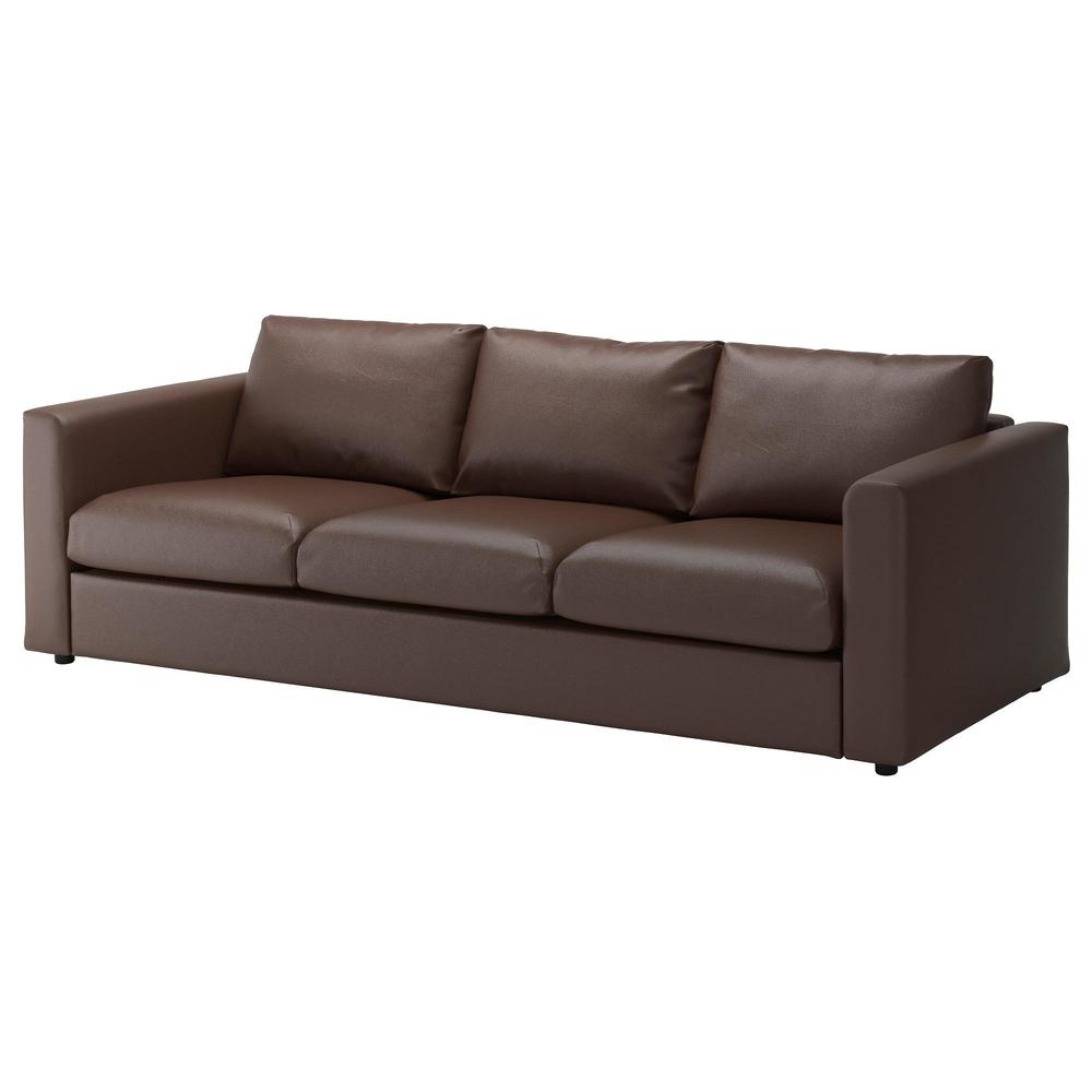 VIMLE 3 seater sofa  Farsta coklat  gelap 192 068 93 