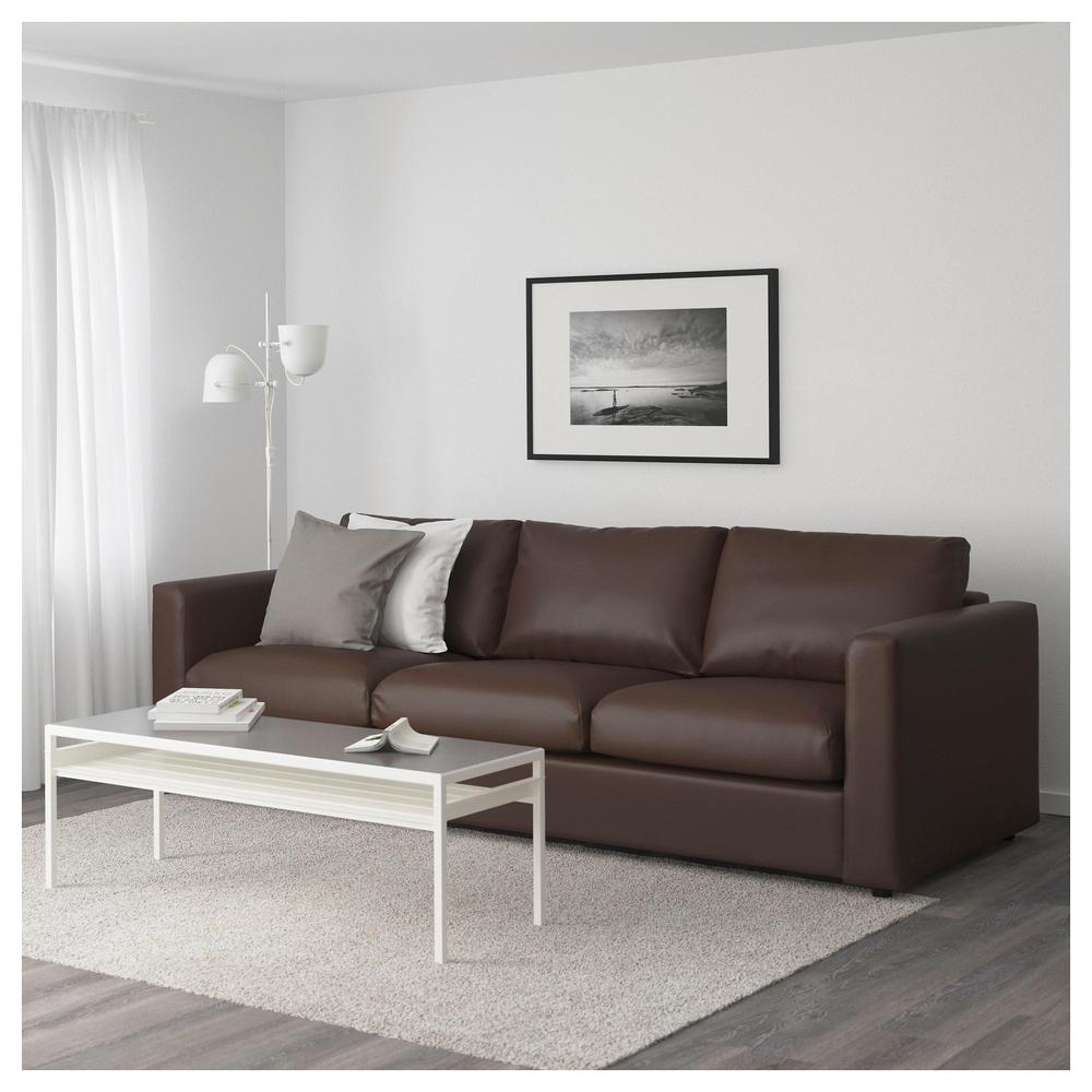 VIMLE 3 seater sofa Farsta coklat gelap 192 068 93 