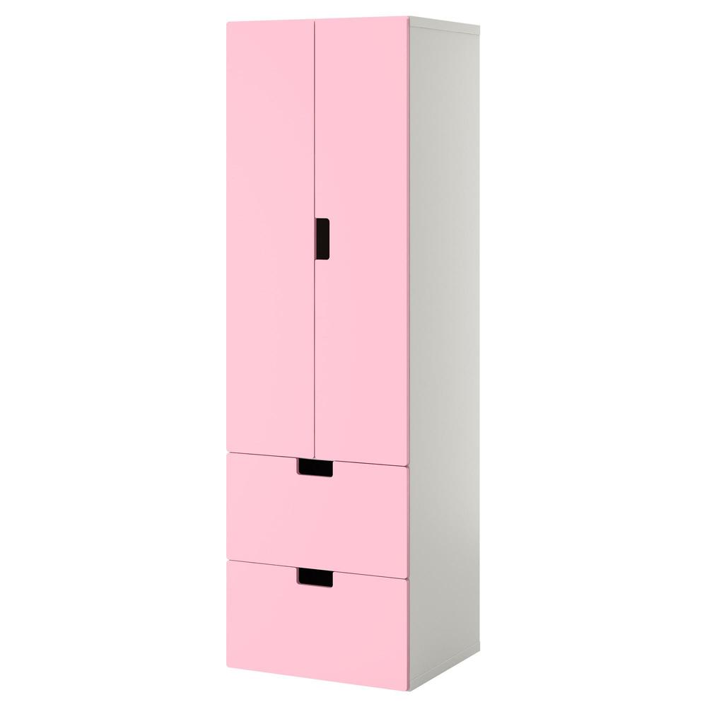 STUVA Combi til opbevaring med døre / skuffer - hvid pink (490.177.92) - anmeldelser, pris, hvor de kan købe