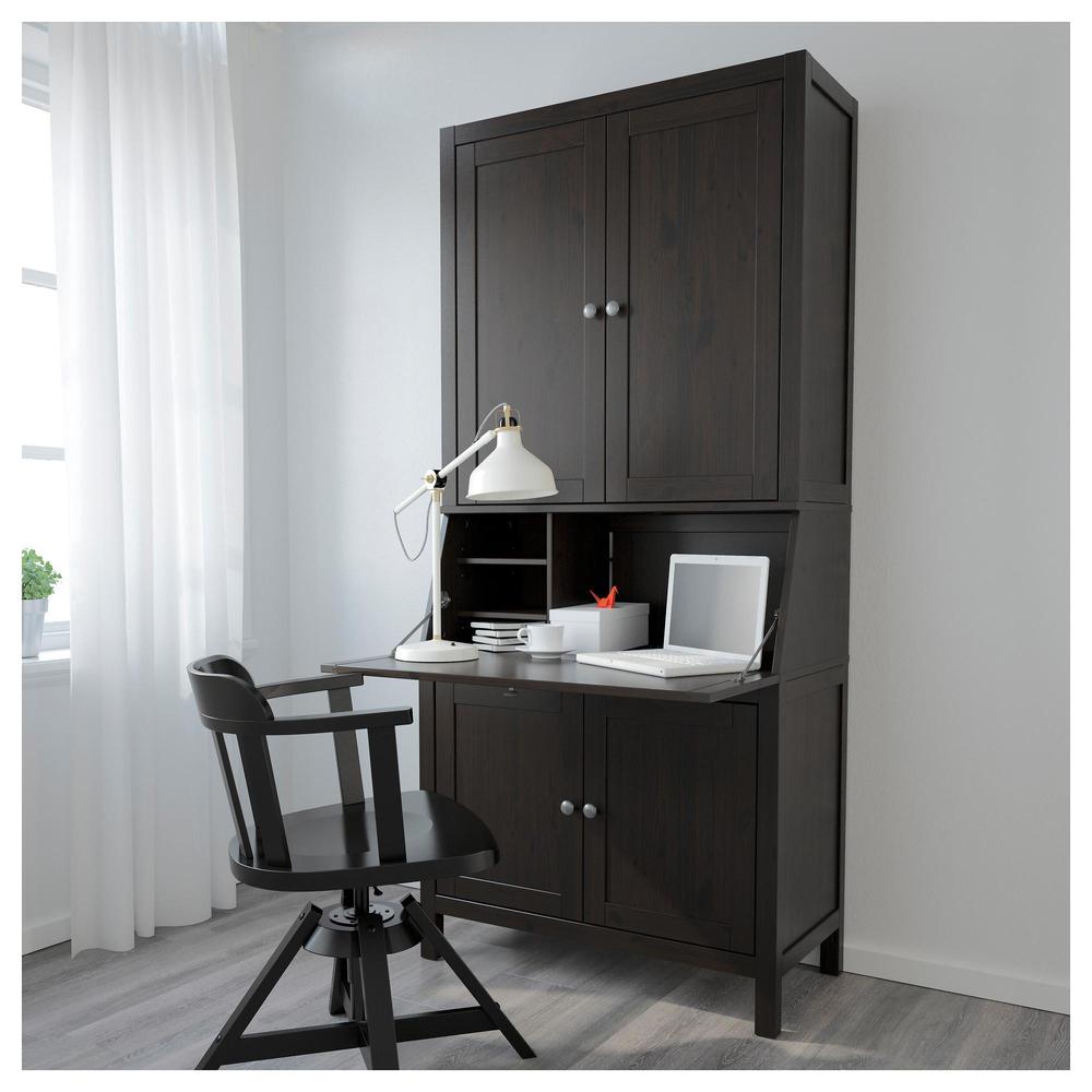 Mogelijk Niet essentieel Op grote schaal HEMNES Bureau met module - zwart en bruin (499.328.30) - recensies, prijs,  waar te koop