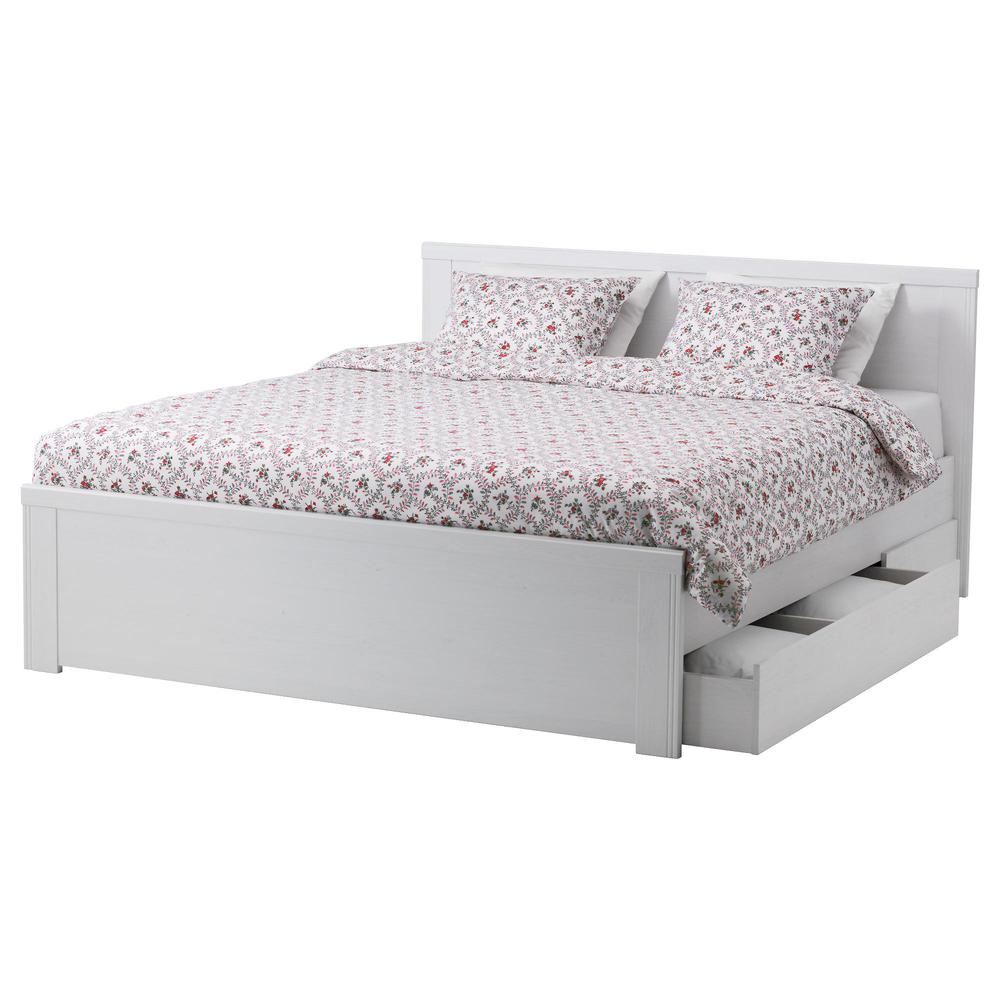 industrie Maak een naam Van toepassing zijn BRUSALI Bed frame with 4 drawers - 160x200 cm, - (592.107.89) - reviews,  price, where to buy