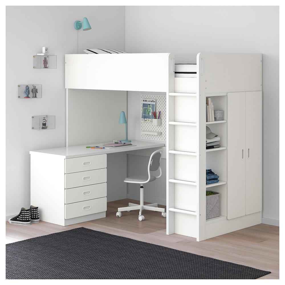 Nadenkend Hick Likeur STUVA / FRITIDS Loft bed / 4 drawer / 2 doors - white / white (592.621.65)  - reviews, price, where to buy