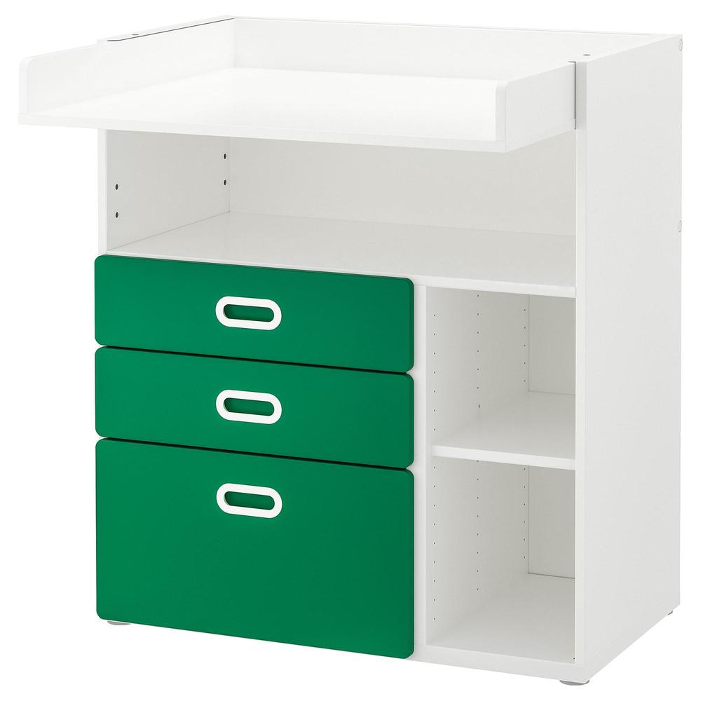 STUVA FRITIDS Changing table with - white / green (592.672.76) price, where to buy