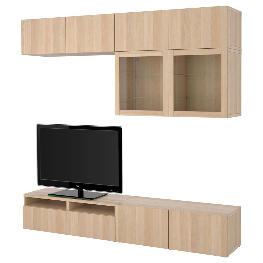 BESSTO Kabinett für TV, Kombinierte / Glastüren - Lappviken / Sindwick