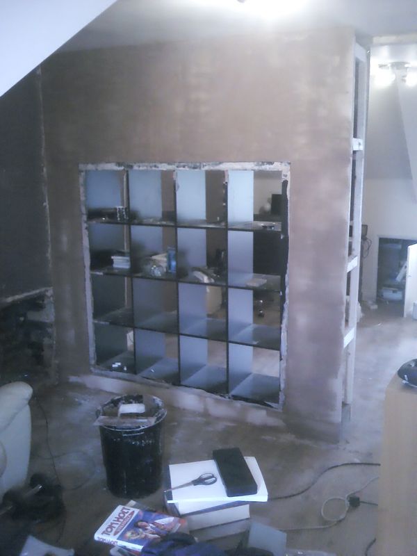 Монтаж стеллажа в гипсокартоне