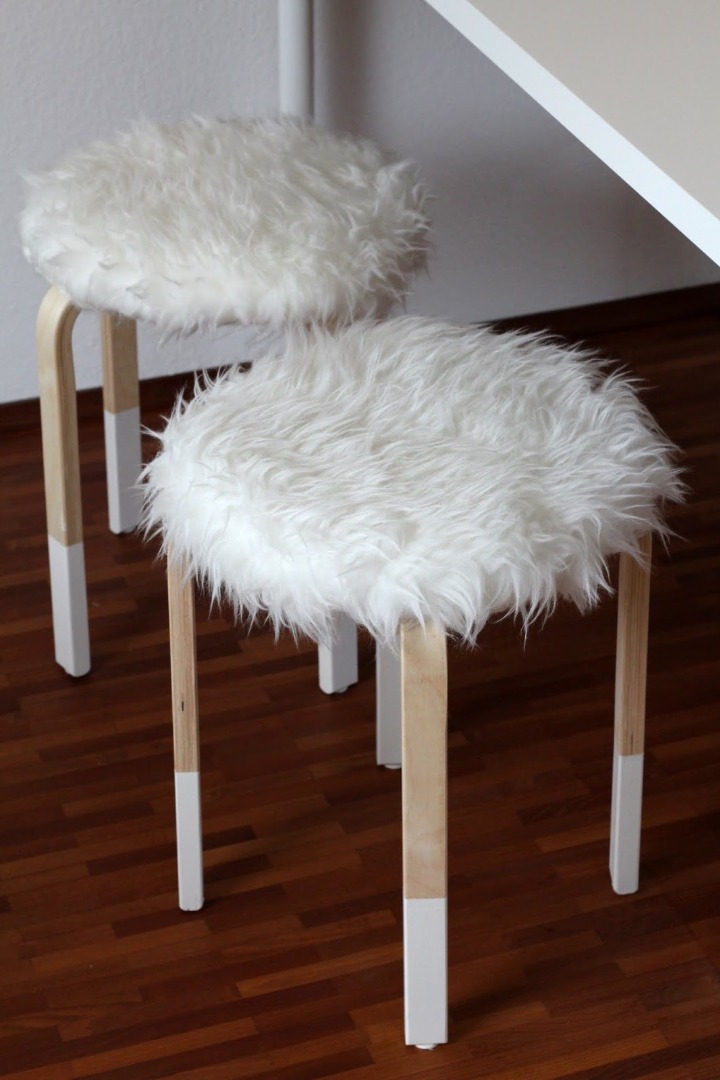 Comfortable Stool Ikea Frost, Ikea Vanity Chair